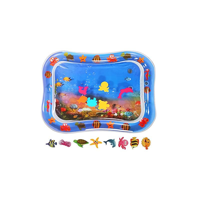 Inflatable Tummy Time Water Mat , Premium Baby Water Mat for Infants & Toddlers Early Development Activities,Infant Toy…