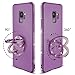 Henpone Case for Samsung Galaxy S21 Plus Case for Women Girl,Bling Diamond Ring Protective Case with Ring Kickstand for Samsung Galaxy S21 Plus 6.7'' 5G Black