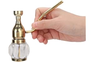 BRRNOO Dual-Purpose Hookah Hose Pipe, Long Handle Portable Brass Hookah Smoke Pipe Bubble Filter Men (Transparent 2)