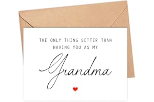 DIANDDESIGNGIFT The Only Thing Better Than Having You As My Grandma ...Is Our Baby Having You For A Great Grandma - Pregnancy Announcement Greeting Card - Grandma Card - We're Pregnant Card - Mother's Day Gift