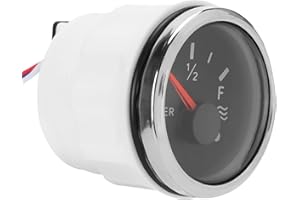 Water Level Gauge, 52mm/2in Water Level Gauges 9?30V DC Smart Alarm for Marine Boat RV 0?190ohm European Sensor(Black)