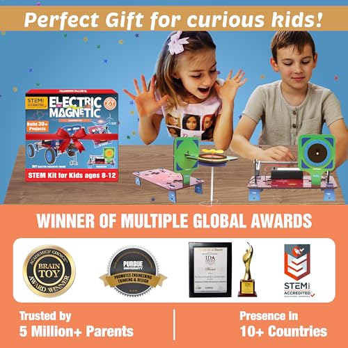 Butterfly EduFields 30in1 STEM Kits for Kids Age 8-10-12 | STEM Toys for Ages 8-13 | Electricity & Magnetism | Science Project Kit for Boys & Girls Aged 8-10-12-14 | Best Educational Birthday Gift