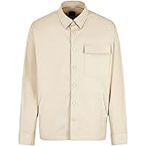Armani Exchange Mens Long Sleeve Front Pocket Overshirt. Loose Fit