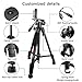 SAMTIAN Camera Tripod 58 Inches 147CM Lightweight Aluminum Travel Camera Tripod with 3-Way Swivel Head Phone Clip Carry Bag-11Lbs(5KG) Load for Canon Nikon Sony Olympus Photography Video Shooting