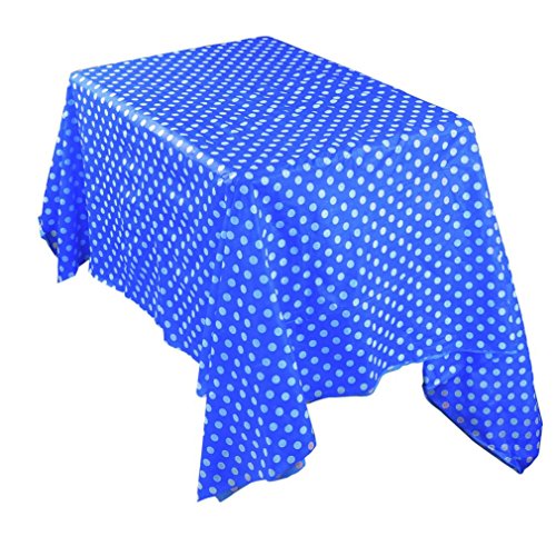 Dressffe Waterproof Plastic Tablecovers Table Cloth Cover Party Catering Events Tableware (Blue)