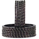 JD'Z COLLECTION Plain and Glossy Finished Raindrop Glass Bangles Set for Women | Traditional Ethnic Chudi for Wedding, Party &amp; Regular- Set of 12 Pcs | Multiple Colours | Wedding Jewelry Bangles for Women