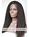 Chantiche Natural Looking Italian Yaki Glueless Full Lace Wigs with Baby Hair for Black Women Best Brazilian Remy Human Hair Wig Light Brown Lace 130 Density