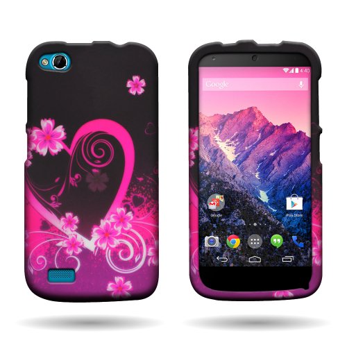 CoverONÂ® Slim Hard Case for BLU Life Play with Cover Removal Tool - (Love Heart)