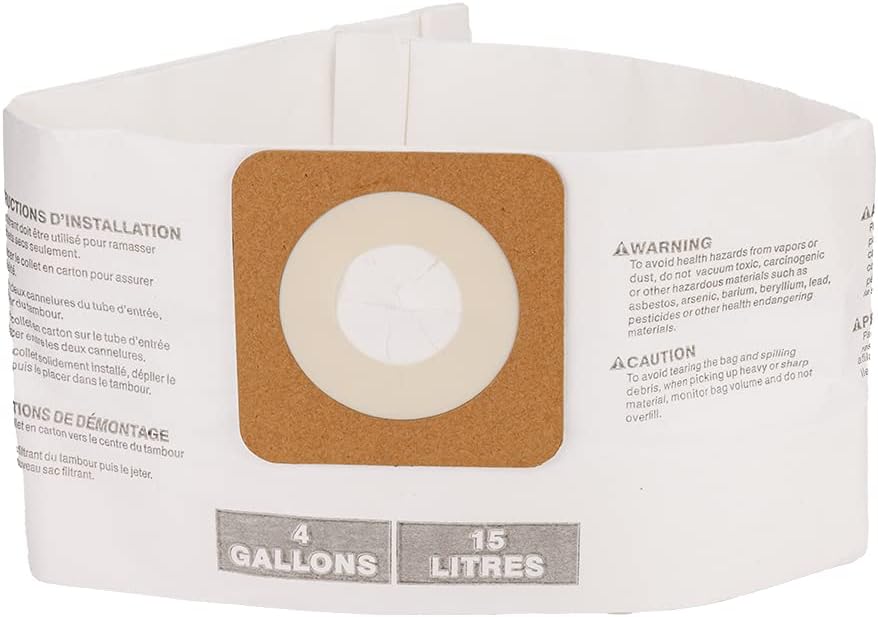 5-Pack Compatible with Part# CMXZVBE 43270, For Craftsman High Efficiency 4 Gallon Vac Bags - - 