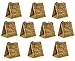 ReBagMe Large Reusable Grocery Bag Totes with Extra Reinforced Handles - Brown (Pack of 10)