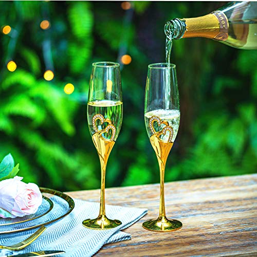 Dual-Heart Champagne Glasses - Image 4