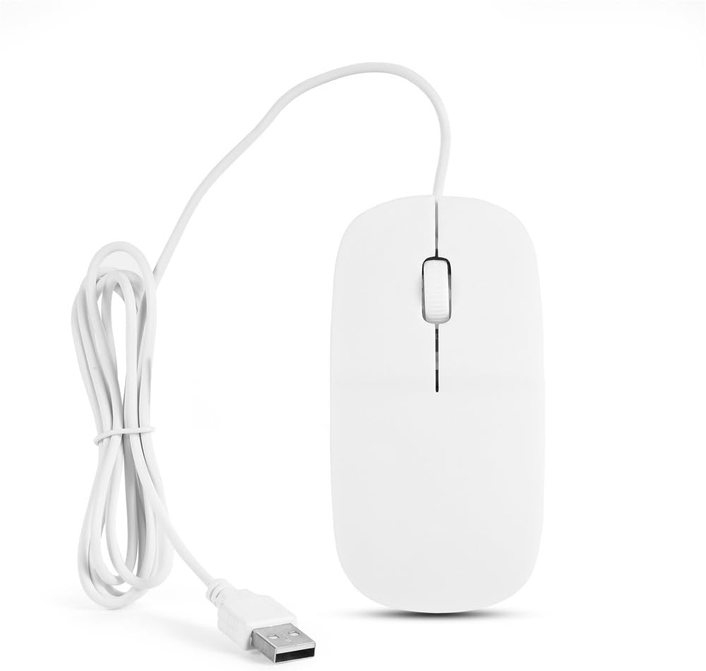 Wired Keyboard Mouse Set, Portable Ultra Slim USB Multimedia Games Office Keypad and Mice Combo - Image 3