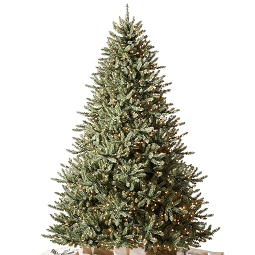 Balsam Hill Künstlicher Weihnachtsbaum, kanadische blau-grüne Fichte, beleuchtet, transparent, 2,1 m