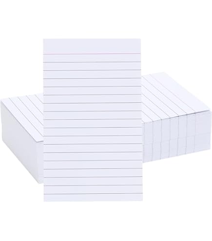 100 Pcs Colored Ruled Index Cards 3x5 Vertical Index Cards Notecards To