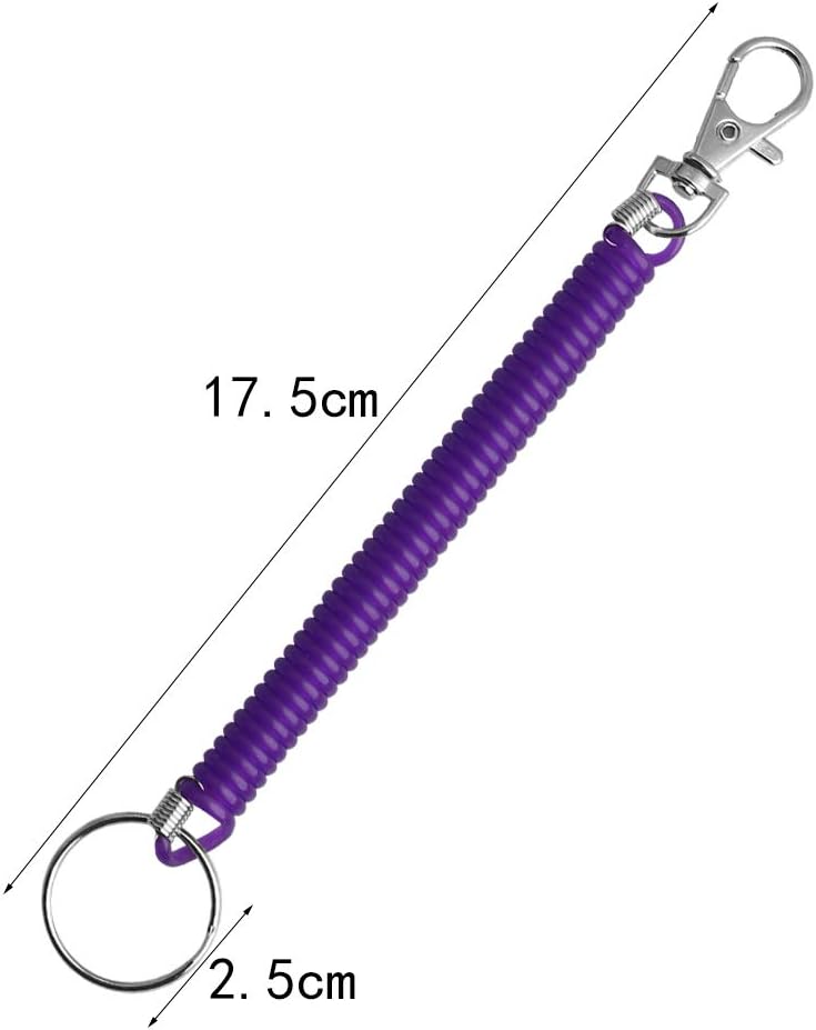 pengxiaomei 12 Pieces Stretchy Spiral Keyring - Image 3