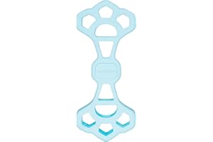 Dog Friendly Co Byte Bone | Tug of War Dog Toy | Chew, Tug & Fetch | Made from Heavy-Duty Rubber for Aggressive Chewers | Interactive Play | Keeps Dogs Active, Strong & Engaged | Blue | 1 Count