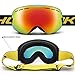 HONGDAK Ski Goggles, Snowboard Goggles UV Protection, Snow Goggles Helmet Compatible for Men Women Boys Girls Kids, Anti