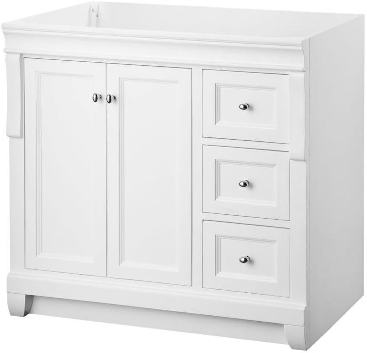 Foremost Nawa3621d Naples 36 Inch Width X 21 Inch Depth Vanity Cabinet White Bathroom Vanities Amazon Com