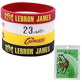 Ao Keer 4PCS 3D LeBron James Cavaliers Silicone Wristband Bracelet,4PCS Assorted Color