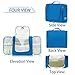 Hanging Toiletry Bag Travel Cosmetic Kit - Large Essentials Organizer - Sturdy Hook Makeup bag - Heavy Duty Waterproof for Men and Womens (Blue)