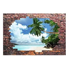 Wall26 - Tropical Beach and Palm Trees - Canvas Art Wall Decor - 66"x96"