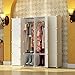 KOUSI Portable Clothes Closet Wardrobe Bedroom Armoire Dresser Cube Storage Organizer, Capacious & Customizable, White, 10 Cubes & 2 Hanging Clothes