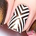 Whats Up Nails - X-Pattern Vinyl Stencils for Nail Art Design (1 Sheet, 12 Stencils)
