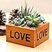 Retro Style Wooden Succulent Plants Square Flower Pot Garden Handmade Planting Flowerpot