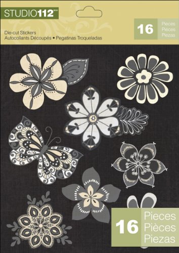 K&Company Studio 112 Die-Cut Stickers, Flowers