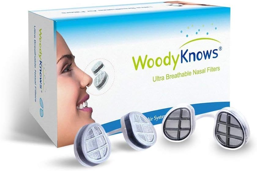 WoodyKnows Ultra Breathable Safety Nose Mask for House Cleaning, Gardening (S (3PCs), Slotted Nostrils)