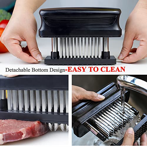 Meat Tenderizer Tool, 60 Stainless Steel Sharp Needle Blade Tenderizer