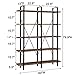 O&K FURNITURE Double Wide 5-Shelf Bookcase, Industrial Large Open Metal Bookcases Furniture, Etagere Bookshelf for Home & Office