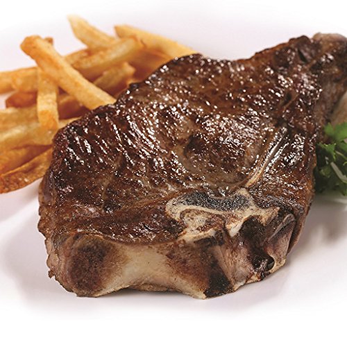 New York Prime Beef NY Strip Bone In 4 x 20 Oz. Steaks CARVED
