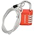 Lumintrail Combination Padlock w/ 4' Braided Steel Security Cable - 4 digit lock 1