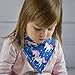 Stadela Baby Adjustable Bandana Drool Bibs for Drooling and Teething Nursery Burp Cloths 4 Pack Baby Shower Gift Set for Girls – Flowers and Unicorns Floral Themed with Stars Fantasy