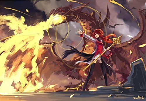 Dungeon And Fighter Dragon Fire Magic Staff 20X30 Inch Poster Print