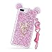DVR4000 3D Luxury Cute Bling Giltter Diamond Mouse Ring Kickstand Strap Phone Case Cover iPhone 7 Plus 5.5 inch