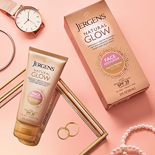 Jergens Natural Glow Self Tanner Face Moisturizer, SPF 20 Facial