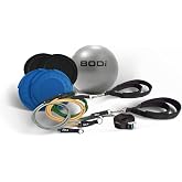 BODi Track Pilates Home Workout Kit - Full-Body Resistance Band Set | Includes door anchor, Pilates straps, core ball, slides with booties, strength training&amp;core sculpting set,fitness equipment