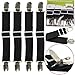 4pcs/set Bed Sheet Clips Straps Suspenders Black Adjustable Corner Holder Elastic Fasteners Mattress Pad Cover Fitted Sheet Grippers
