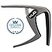 KLIQ Guitar Capo for Acoustic and Electric 6-String Guitars, Black Chrome