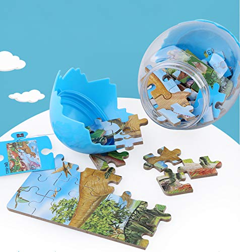 Dinosaur Puzzle,3 to 12 Year Wooden Puzzles 60 Pieces Puzzles for Kids Ages 3-12 Dino Toys 2 Pack Boys Girls Gift - Thumbnail 2