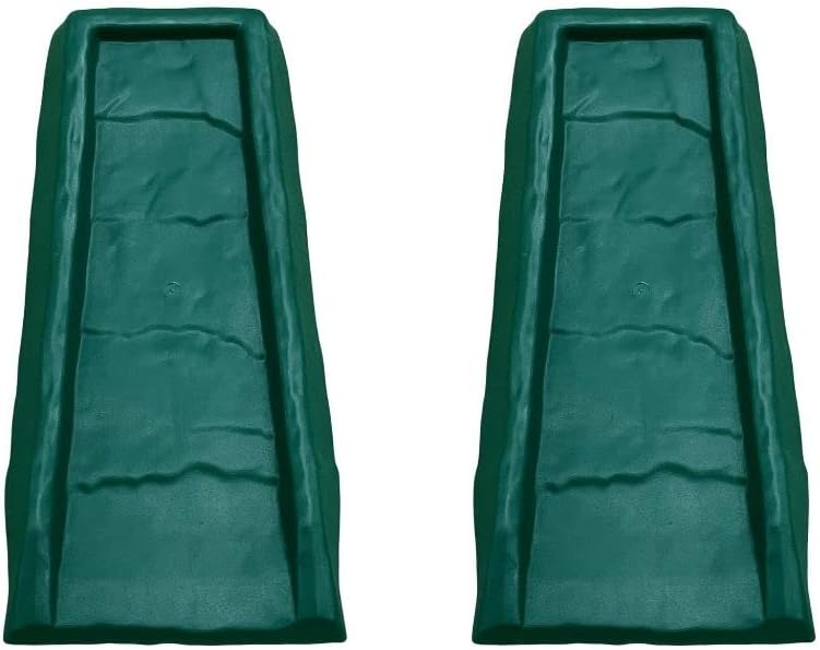 Hardscaping Materials - Master Mark Splash Block, Decorative Gutter downspout Extensions, Splashguard, Foundation Water Diverter, Rain Gutter Guard, Plastic 24” (2 Pack) Green