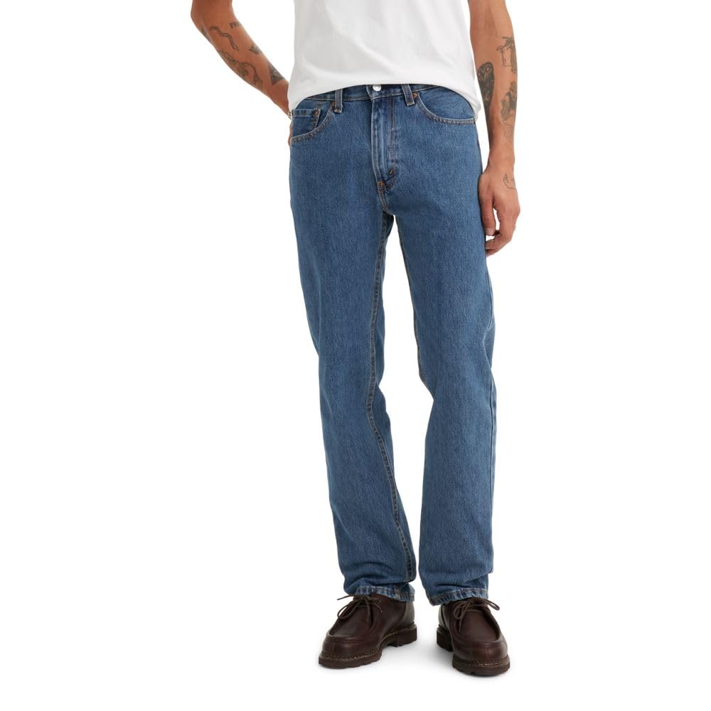 Photo 1 of Levi's Men's 505 Regular Fit Jeans (Also Available in Big & Tall), Medium Stonewash, 32W x 32L