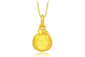 CHOW TAI FOOK 999 Pure 24K Gold Chinese Zodiac Rounded Face Pendant