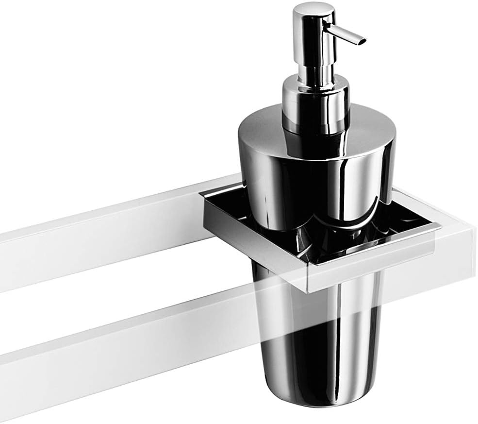 Skuara Seifenspender Lotionspender aus Edelstahl Chrom glänzend, 52804.29