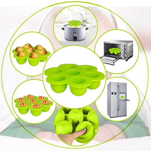 10Pcs Pressure Cooker Accessories Set Compatible with Instant Pot Accessories 6,8 Qt, Steamer Basket, Springform Pan, Egg Steamer Rack, Silicone Egg Bites Mold, 2 Trivet Mats, Mitts and Kitchen Tongs