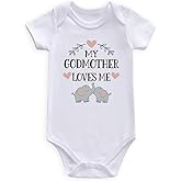 WFHCKT My Godmother Loves Me baby clothes godmother baby bodysuits