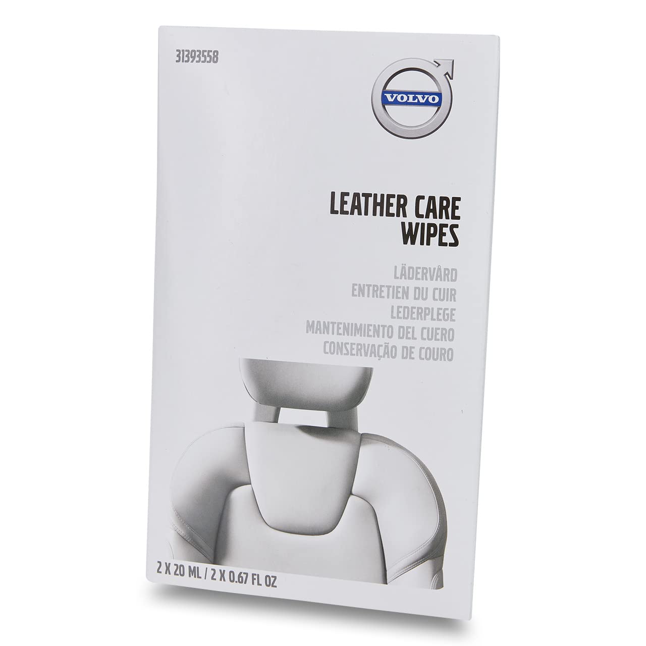 Volvo Genuine Leather Care Wipes Cleans and Conditioner