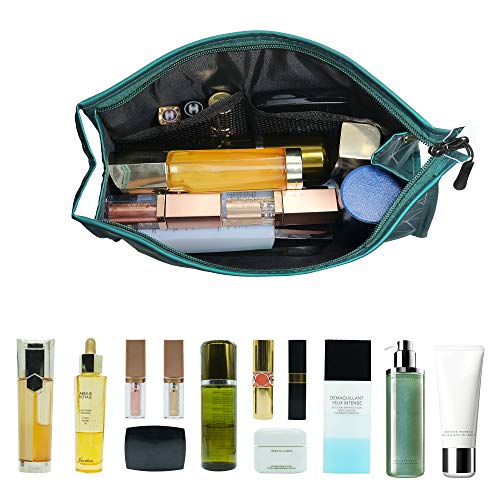 PU Leather Makeup Pouch Bag for Women Girls Men, Geometric Print, Water-resistant Portable Cosmetic Bag Toiletry Bag Travel Organizer, Lightweight, Large Capacity, Zipper(Large) 2 PU Leather Makeup Pouch Bag for Women Girls Men, Geometric Print, Water-resistant Portable Cosmetic Bag Toiletry Bag Travel Organizer, Lightweight, Large Capacity, Zipper(Large)
